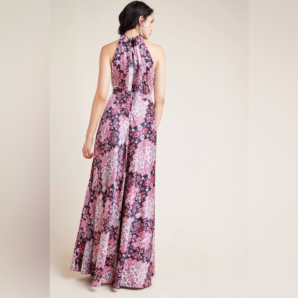 Anthropologie x Nicole Miller Serena Halter Patterned Maxi Dress - Picture 3 of 5